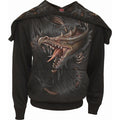 BREAKING OUT - Split Zip Hoody Black Spiral USA