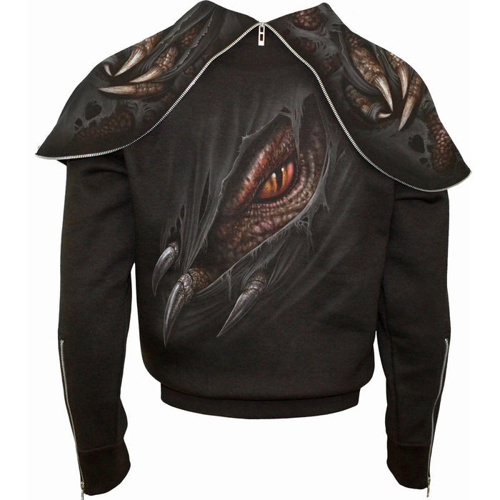 BREAKING OUT - Split Zip Hoody Black Spiral USA