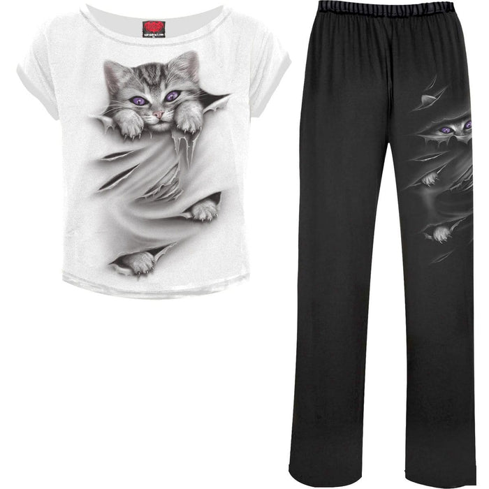 BRIGHT EYES - 4pc Gothic Pyjama Set Spiral USA
