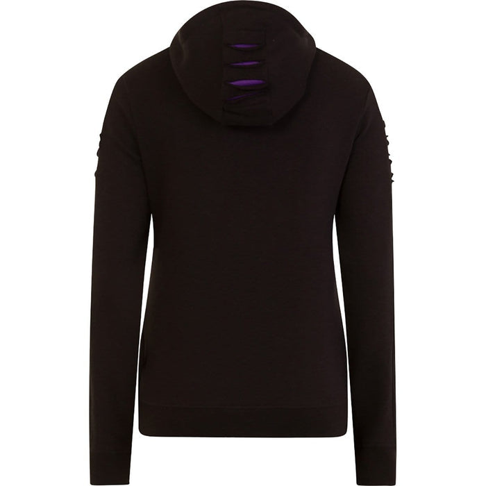 BRIGHT EYES - Large Hood Ripped Hoody Purple-Black Spiral USA