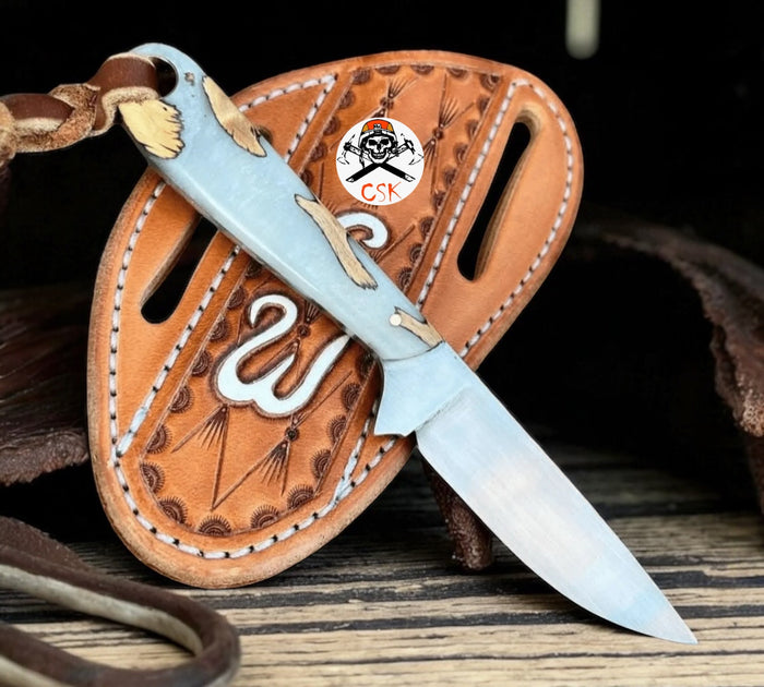 Buckaroo Belt Knife – 6.25" Steel Blade with Resin Handle cskforged