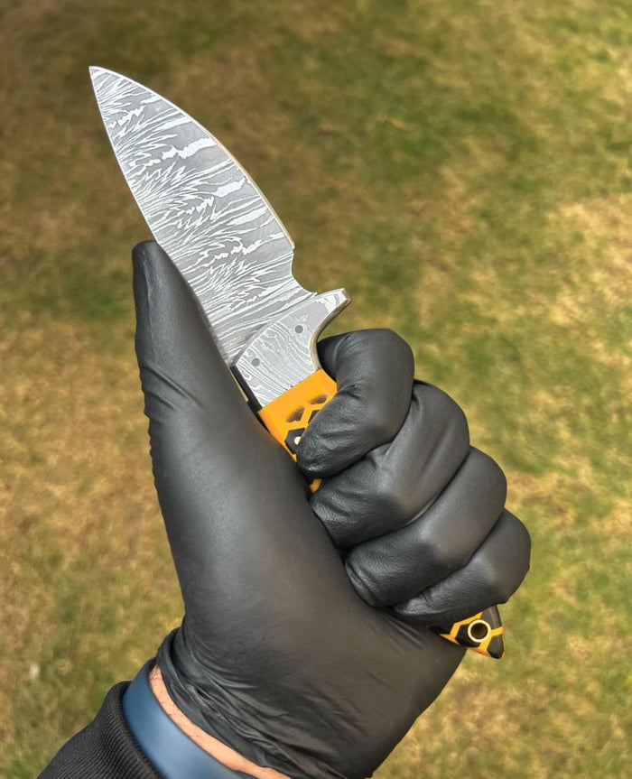Bumpy Johnson - Mahogany - Damascus knife- 10 inches cskforged