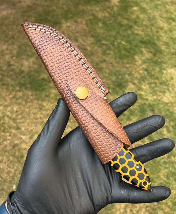 Bumpy Johnson - Mahogany - Damascus knife- 10 inches cskforged