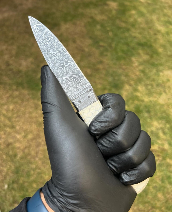 Bumpy Johnson - Mahogany - Damascus knife- 10 inches cskforged