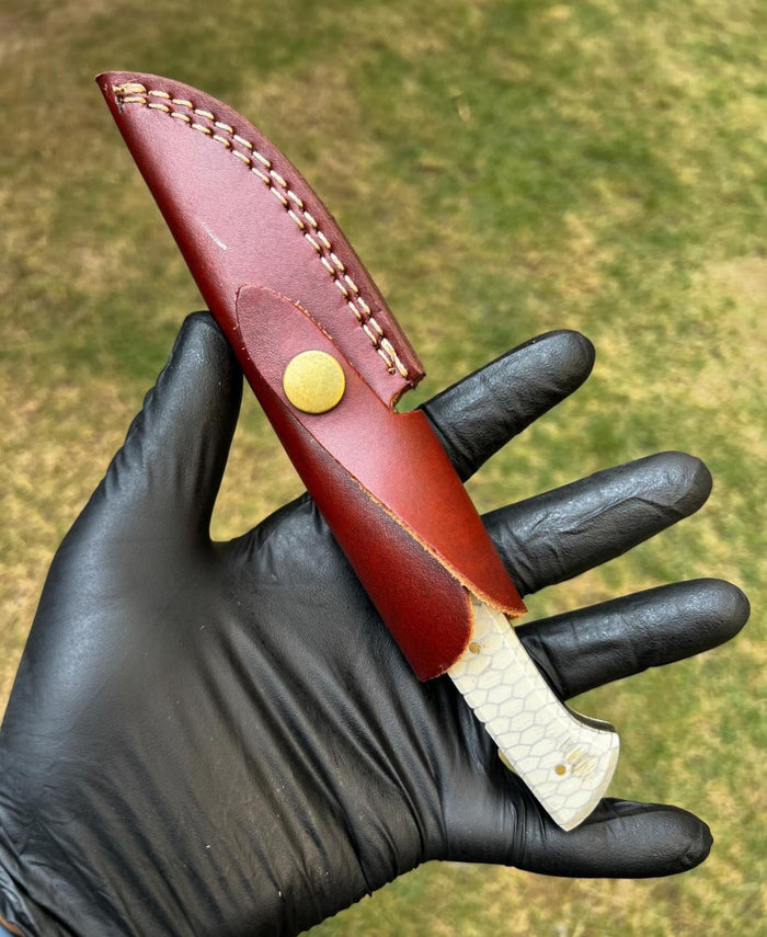Bumpy Johnson - Mahogany - Damascus knife- 10 inches cskforged