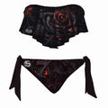 BURNT ROSE - Allover Flapover Bikini Swimsuit Spiral USA