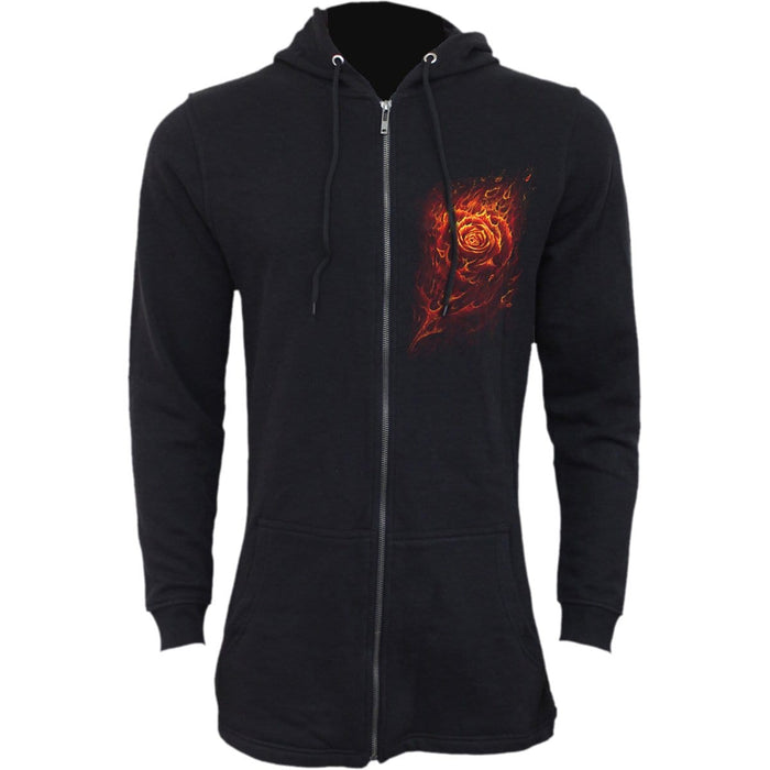 BURNT ROSE - Ladies Fish Tail Full Zip Hoody - Zip Sleeve Spiral USA