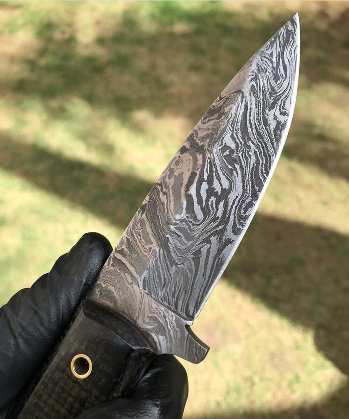 Camping knife Handmade Damascus Steel Hunting Knife cskforged