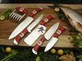 Canadian Flag Handle Stainless Steel Knives Set cskforged