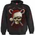 CANDY CANE SANTA - Hoody Black Spiral USA
