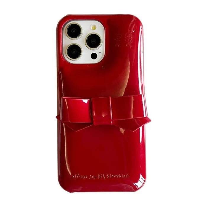 Candy Color Cute Bowknot Phone Case For iPhone PhoneShells