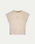 Canotta donna beige senza maniche