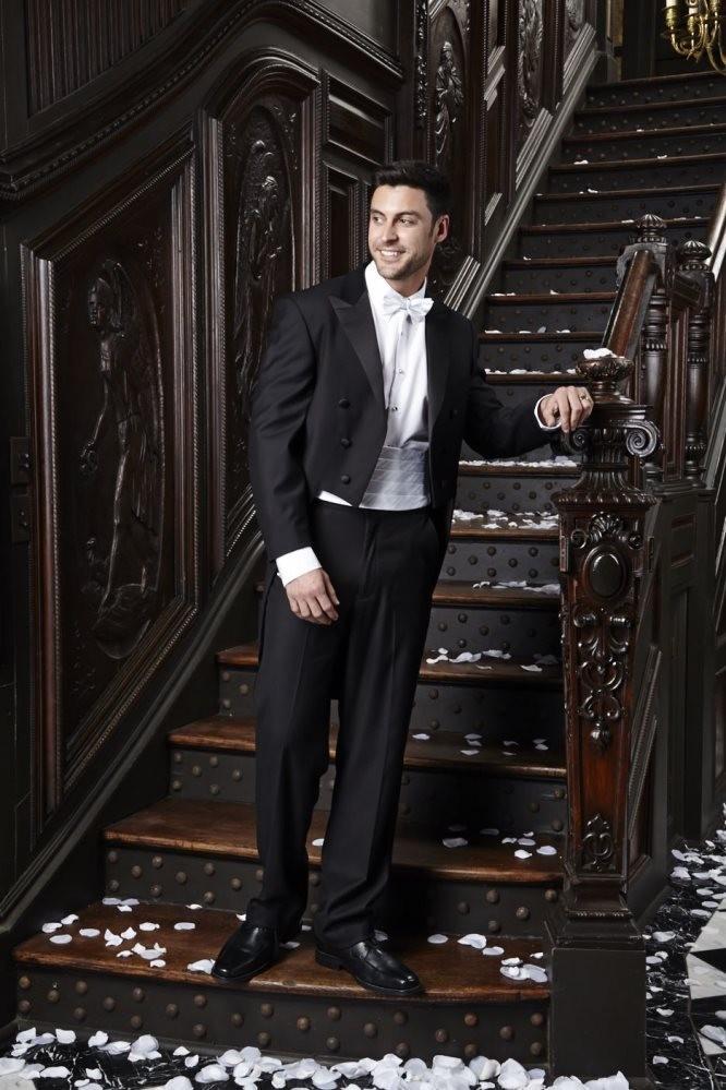 "Capri" Black Full Dress Jacket Peak (Separates) Tux-USA
