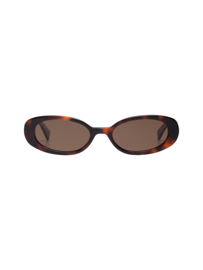 Carolyn Oval Sunglasses in Tortoise