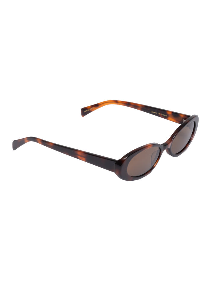 Carolyn Oval Sunglasses in Tortoise