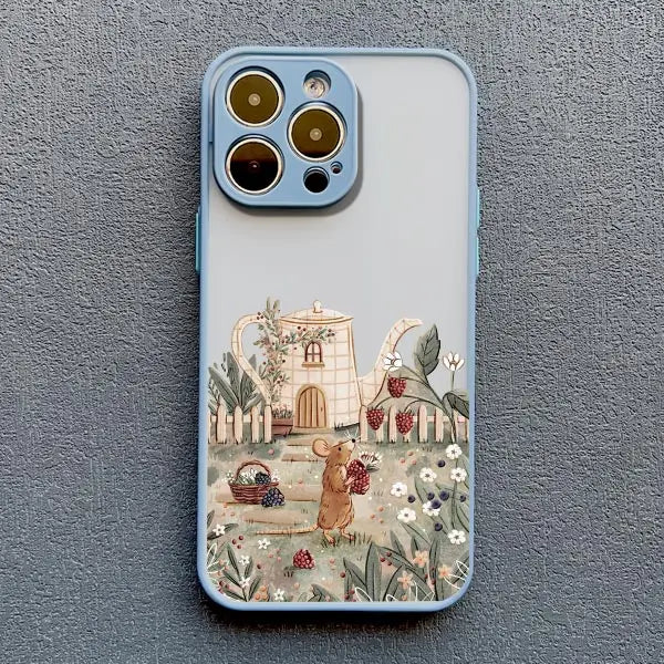 Cartoon Animal Bear Fox Squirrel Phone Case For iPhone PhoneShells