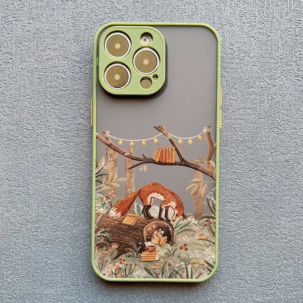 Cartoon Animal Bear Fox Squirrel Phone Case For iPhone PhoneShells