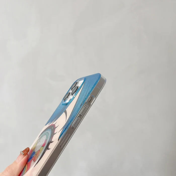 Cartoon Anime Iridescent Shinning Eyes Double Layers Phone Case PhoneShells