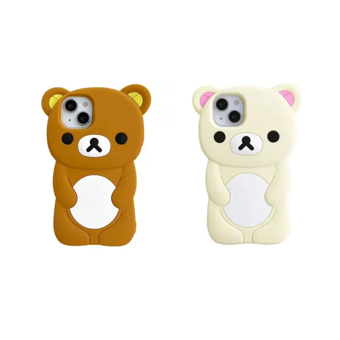 Cartoon Rilakkuma Bear Silicone Soft Cover Phone Case PhoneShells