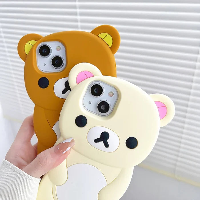Cartoon Rilakkuma Bear Silicone Soft Cover Phone Case PhoneShells