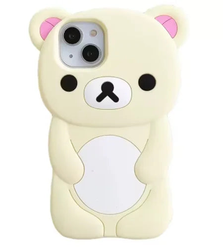 Cartoon Rilakkuma Bear Silicone Soft Cover Phone Case PhoneShells