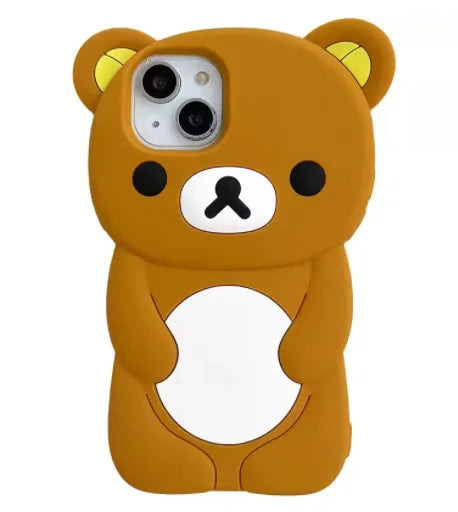 Cartoon Rilakkuma Bear Silicone Soft Cover Phone Case PhoneShells