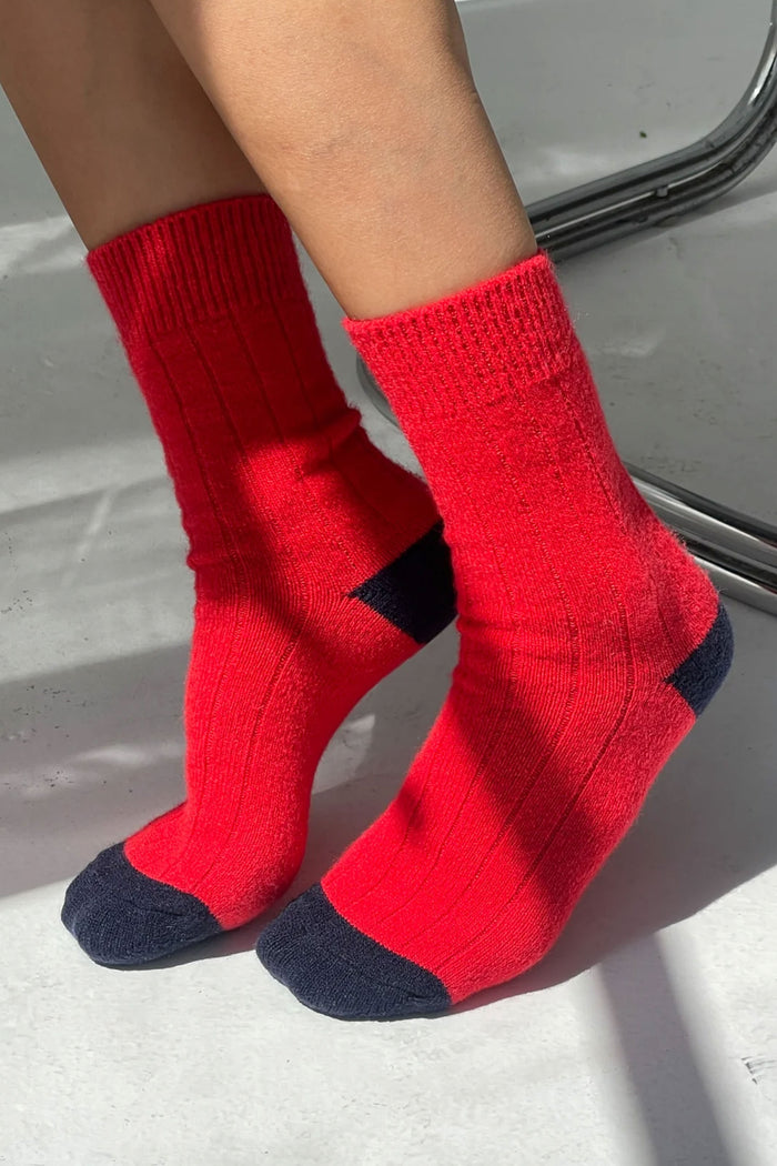 Cashmere Socks (Poppy Red)