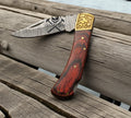 CelestialSnap Damascus - 7.5" Back Lock Pocket Knife cskforged