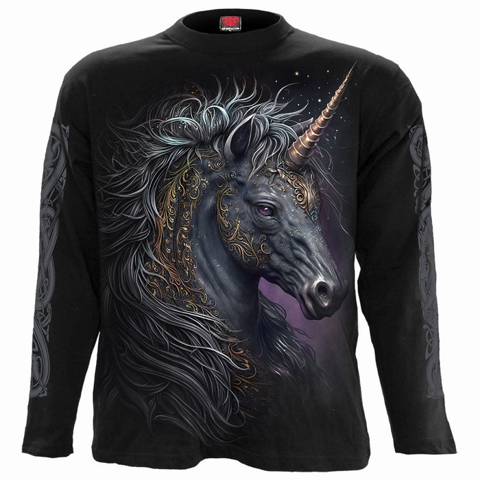 CELTIC UNICORN - Longsleeve T-Shirt Black Spiral USA
