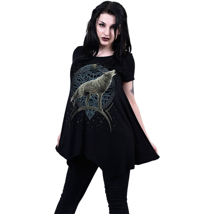 CELTIC WOLF - Smock - Tunic Casual Top Spiral USA