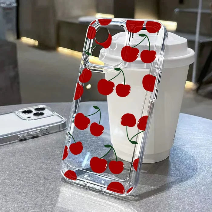 Cherry Silicone Phone Case For iPhone PhoneShells