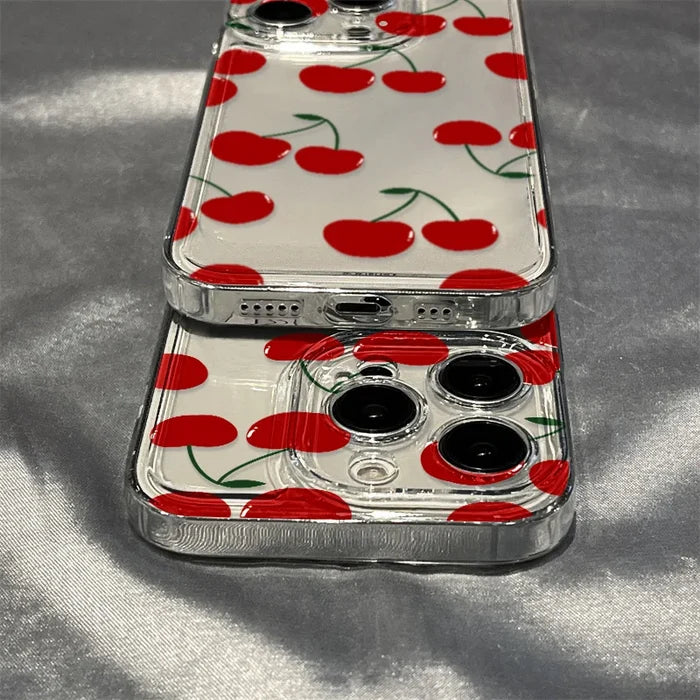 Cherry Silicone Phone Case For iPhone PhoneShells