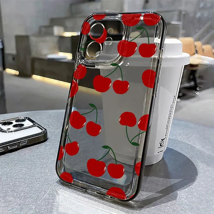 Cherry Silicone Phone Case For iPhone PhoneShells