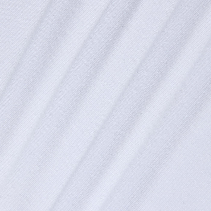 White fabric with a diagonal ribbed texture creates subtle shadow lines across the material. The ribbed knit of the Cole Scoopneck Tank suggests a soft, lightweight textile—likely cotton or a cotton blend—making it ideal for an essential scoopneck style.