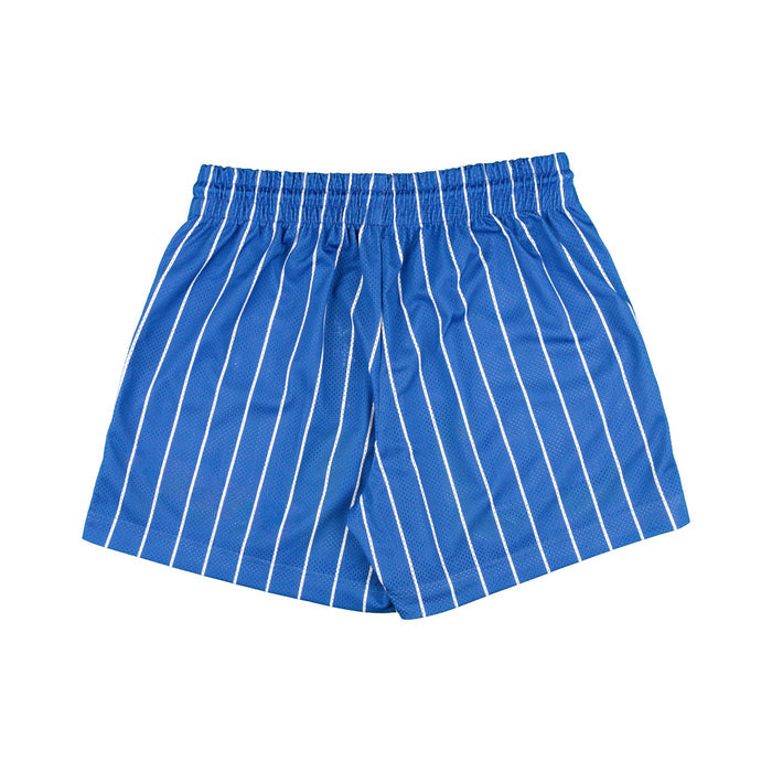 Common Hype Statement Pinstripe Mesh Short Royal Blue Common Hype