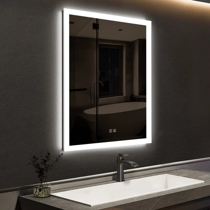Compact Edge Glow LED Bathroom Mirror HAUSVITA