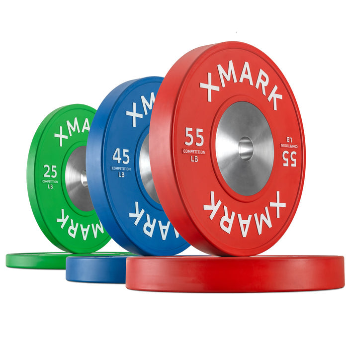 Premium Competition Bumper Plates (LB), Pairs and Sets XMARK