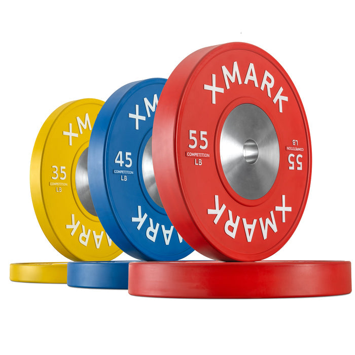 Premium Competition Bumper Plates (LB), Pairs and Sets XMARK