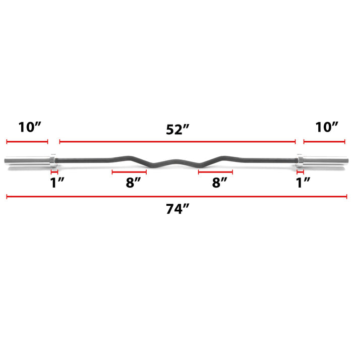 Convict 6ft Rackable Curl Bar XMARK