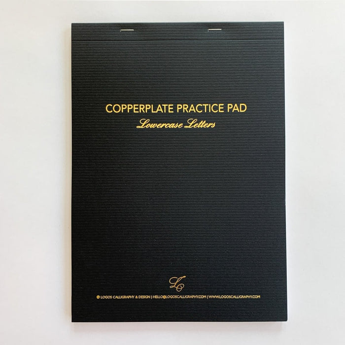 Copperplate Practice Pad by Logos Calligraphy - Lowercase Letters