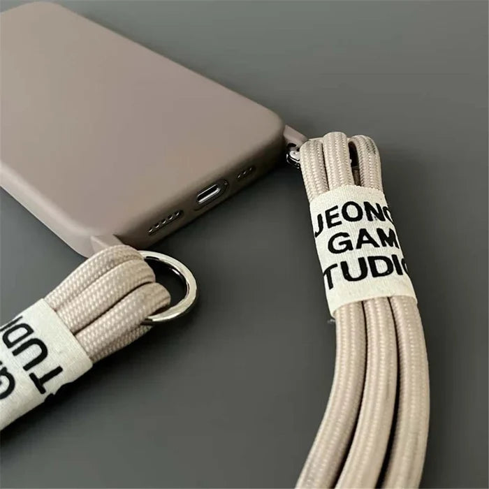 Cord Strap Lanyard Siliocne Phone Case For iPhone PhoneShells