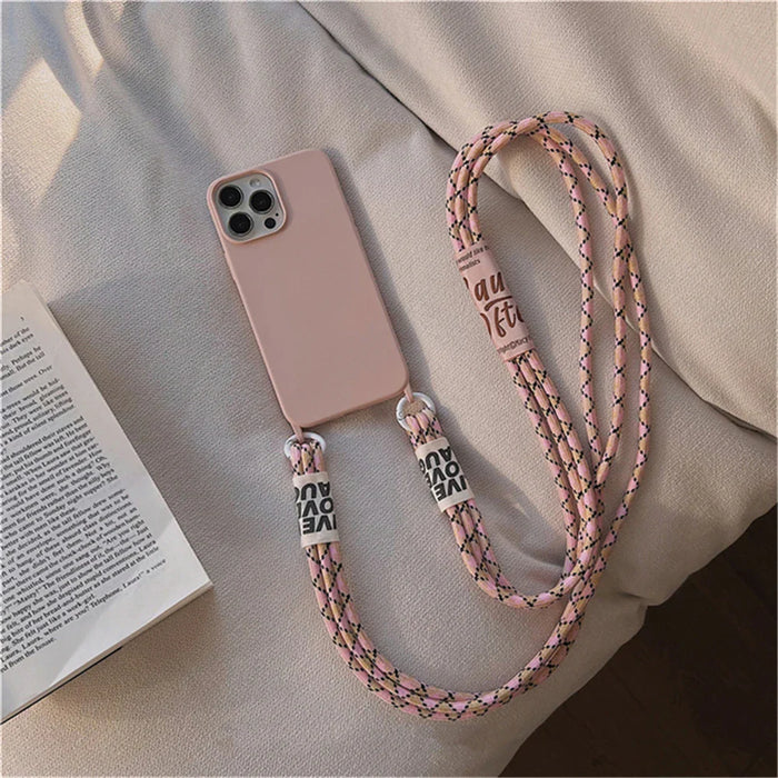 Cord Strap Lanyard Siliocne Phone Case For iPhone PhoneShells