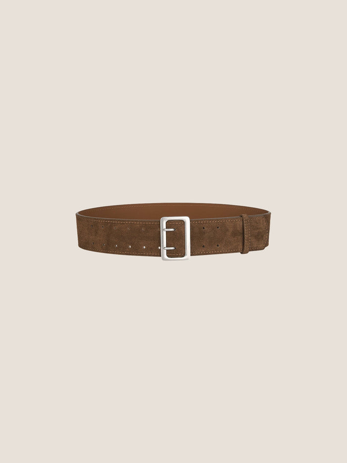 Cowhide Wide Retro Matte Belt LINTICO
