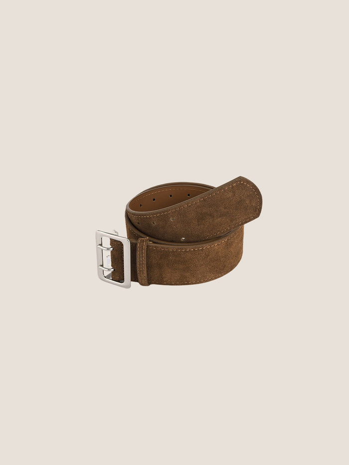 Cowhide Wide Retro Matte Belt LINTICO