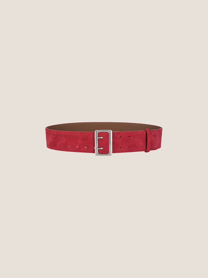 Cowhide Wide Retro Matte Belt LINTICO