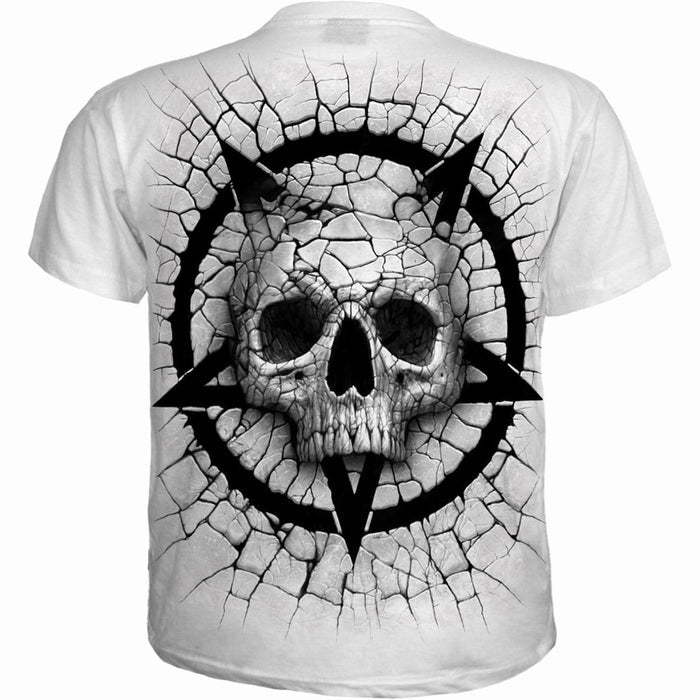 CRACKING UP - T-Shirt White Spiral USA
