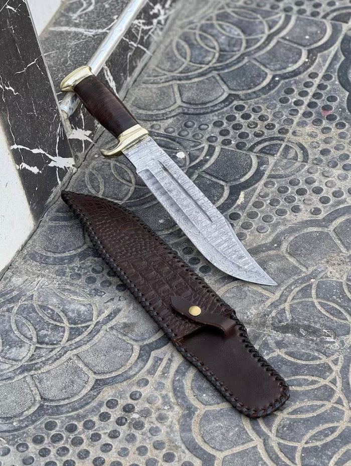 Crocodile Dundee Outback Inspired Knife-Premium Damascus Blade cskforged