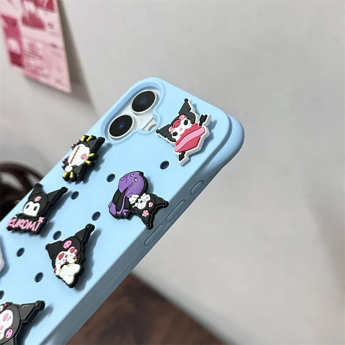 Crocs Charms Cute DIY Holes Silicone Soft Phone Case PhoneShells
