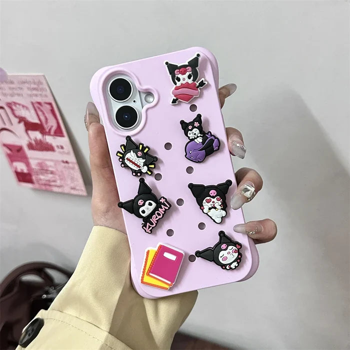 Crocs Charms Cute DIY Holes Silicone Soft Phone Case PhoneShells