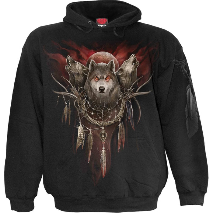 CRY OF THE WOLF - Hoody Black Spiral USA